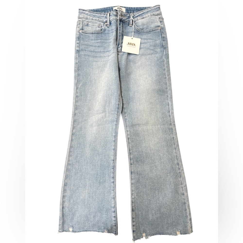 JBD- High Rise Crop Flare W/ Distressed Hem